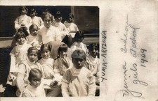 1909 Arizona Indian School Girls Yuma AZ RPPC Photo Postcard COPY picture