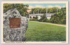 Postcard Memorial Bridge, Binghamton, New York c1941 picture