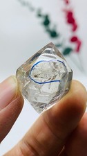 Rare Herkimer Diamond Crystal Cluster Gem enhydro+moving Water Droplets 12G picture
