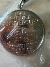 1961 Western Federal Savings Silver Anniversary Keychain Los Angeles CA NOS picture