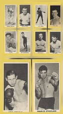 Ten 1938 FC CARTLEDGE Knock-Out RAZOR BLADES FAMOUS PRIZE FIGHTERS #27, 31 - 39 picture