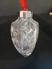 Waterford Crystal 1996 Annual Christmas Ball Ornament Teardrop 4.5