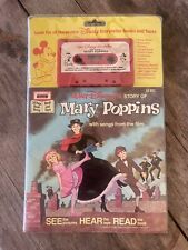 Sealed Disney Read-Alongs 12DC Mary Poppins 1977 Book & Cassette Tape picture
