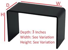 T'z Tagz Any 3-Inch-Deep Black Acrylic Riser Display Stands New 2 Pack Variation picture