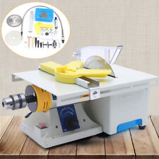 110V 750W Benchtop Table Saw Cutter Gem Jewelry Rock Bench Lathe Polisher New picture