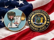 New York State Courts Grand Jury  “True Bill”   Challenge Coin Court Officer 🔥 picture