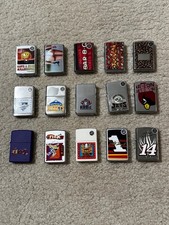 Lot of 15 Vintage Zippo Lighters Assorted NOS Unfired NFL MLB NBA NASCAR picture