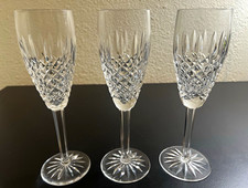 Waterford 3ct Castlemaine Cut Fluted Crystal Champagne Glasses - 8 3/8” picture