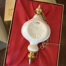 Vintage 1984 Lenox Annual Starburst Ornament Ivory Porcelain 24k Gold USA picture