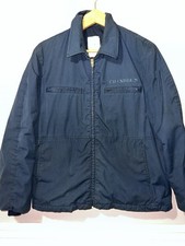 VINTAGE MILITARY US NAVY DARK BLUE UTILITY DECK JACKET 42R w/ stencil picture