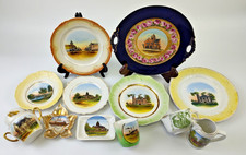 Antique Vintage Antigo Wisconsin Souvenir Dishes Historical Collection Lot Of 12 picture