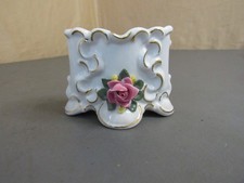 Vintage Dresden 252 Applied Rose Porcelain Knick Knack picture