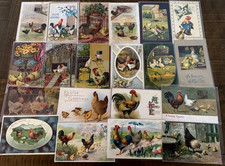 Lot of 20 Antique  Easter Postcards wth  Roosters~Hens~Chickens~in Sleeves~s855 picture