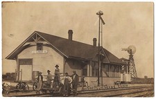 real photo Lisco NE - Train Depot Station 