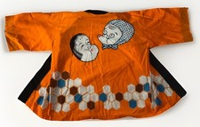 Happi Festival Dance Hanten Acrylic Hyottoko Okame orange Summer - Japan picture