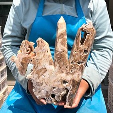 7 LB Natural Sphalerite Multi‑Point Druzy Tower Obelisk Mineral Specimen 5679 picture