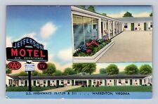 Warrenton VA-Virginia, Jefferson Motel, Highways 15-17-29 & 211 Vintage Postcard picture