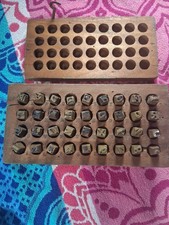 VINTAGE WWI WWII US ARMY LEATHER MARKING OUTFIT STAMPING KIT BOX 100% COMPLETE  picture