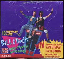 1991 Bill and Ted Pro Set Sealed Vintage Trading Card Box 36ct Movie picture