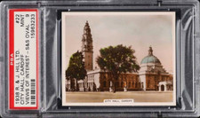 1938 PSA 9 Pop 1 City Hall Cardiff #22 - R & J Hill S&S Oval VIEWS OF INTEREST picture