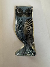 Rare vintage Abraham Palatnik Lucite blue and black owl figurine from the 1970s picture