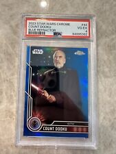 2023 Topps Chrome Star Wars Count Dooku Blue Refractor Sith /199 PSA 4 Rare picture