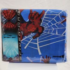 Vintage Amazing Spider-Man Movie 2002 3 Piece Twin Sheet Set MISP New NOS picture