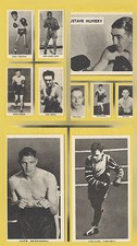 Ten 1938 FC CARTLEDGE Knock-Out RAZOR BLADES FAMOUS PRIZE FIGHTERS 40-45 & 47-50 picture