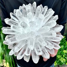 9.45LB New Find white Phantom Quartz Crystal Cluster Mineral Specimen Healing picture