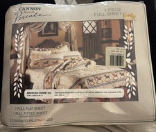 Vintage 1987 Cannon American Charm Full Sheet Set Rocking Horse Sealed NOS picture