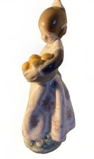 Vintage Lladró 4841 Valencian Girl With Oranges Retired Porcelain Figurine 7