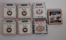 Longaberger Basket Tie-On Lot of 7 Christmas 1996 Baby Reversible Boxed picture