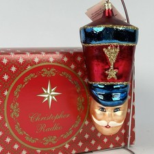 Christopher Radko Drum Major Toy Soldier Band Leader Ornament 95-066-0 Box Tag picture