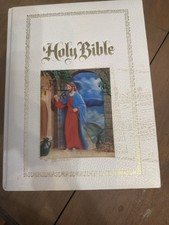 VTG 1970S Regal Family Bible KJV 3-D LENTICULAR Cover, Blank Registry Pages picture