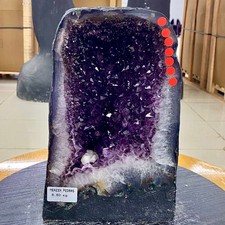 19.36LB Large Natural Amethyst Geode Cathedral Crystal Cluster Specimen Healing. picture