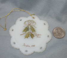 Vtg 1988 Fenton Art Glass Christmas Ornament signed Jackson #191/200 numbered picture