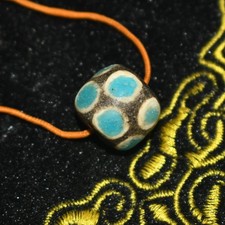 Genuine Ancient Roman Glass Bead with Eyes in good Condition picture