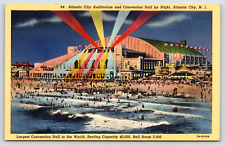 Original Vintage Antique Postcard Auditorium Convention Hall Atlantic City, NJ picture