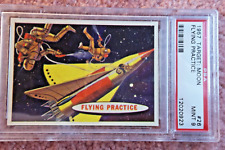 1957 TOPPS TARGET MOON #26 FLYING PRACTICE PSA 9 NM-MINT SPACE AGE RARE SPACE picture