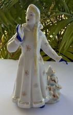 Vintage Rare Snow Maiden DULEVO Porcelain USSR picture