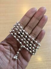 Sterling Silver Japa Jaap Mala ROSARY 108+3 Beads 34 inch 18 grams  picture