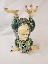 Blue Sky Heather Goldminc ALLISTAIR DRAGON Tea Lite Candle Holder With Flaw picture