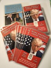 20pc President Donald Trump Mugshot Make America Great Again Silver Bar Cards picture