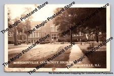 Morrisonville Community High School RPPC Christian County Vintage Photo 1939 picture