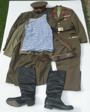Soviet Russian USSR Colonel Military Dress Uniform Boots Jacket Pants Hat Medals picture