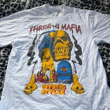 Vintage Three 6 Mafia tee shirt Gift Adult Fan S to 5XL CLM085  picture