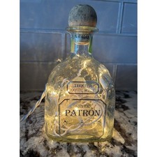 Lighted Patron Silver Empty Bottle 1.75L With Cork. Party Lights picture