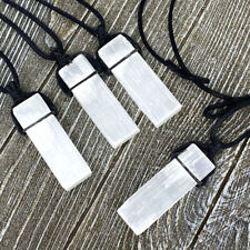 Selenite Stick Stone Crystal Quartz Pendant Healing Amulet Pendant Necklace picture