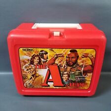 The A-Team Vintage 1983 Lunch Box Thermos Brand Red Plastic-  No Thermos Bottle picture