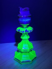 Antique Uranium Green Glass Table Lighter Vintage Lighter - GLOWS picture